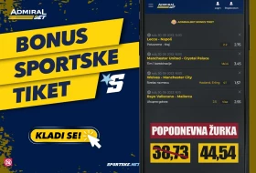 AdmiralBet i Sportske bonus tiket - Popodnevna žurka i kvota 44,54